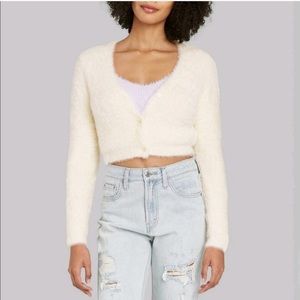 Wild Fable Crop Fuzzy Cardigan